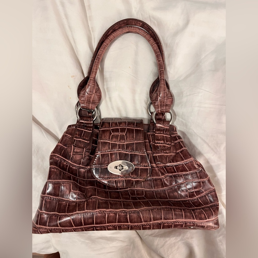 Danier leather croc shoulder bag